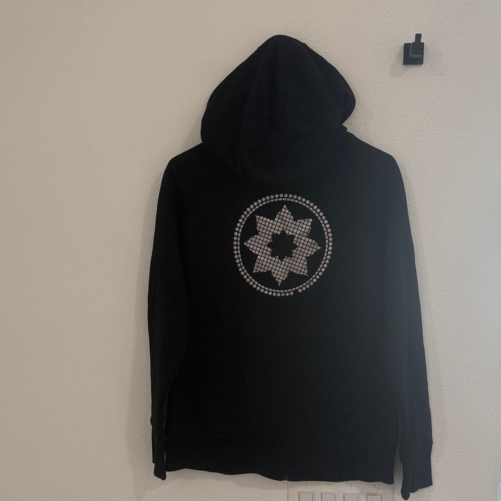 Tavi Noir Black Hoodie with Rhinestone Club Pilates Logo